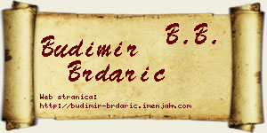 Budimir Brdarić vizit kartica